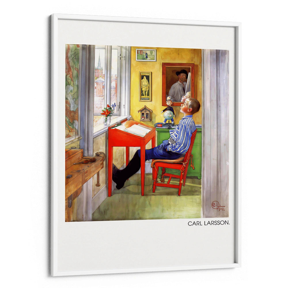 Carl Larsson - Esbjorn Doing His Homework Exhibition Art Poster - XS / Matte Paper / Rolled Art - Nook At You