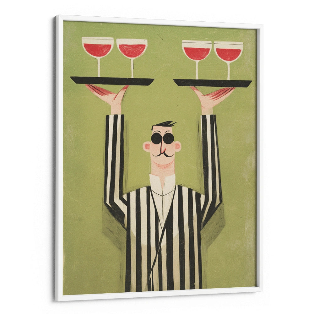 Elegant Waiter Service Gourmet Painting - XS / Matte Paper / Rolled Art - Nook At You