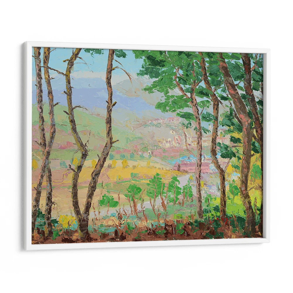 Scenic Valley Village Landscape Wall Art Painting - XS / Matte Paper / Rolled Art - Nook At You