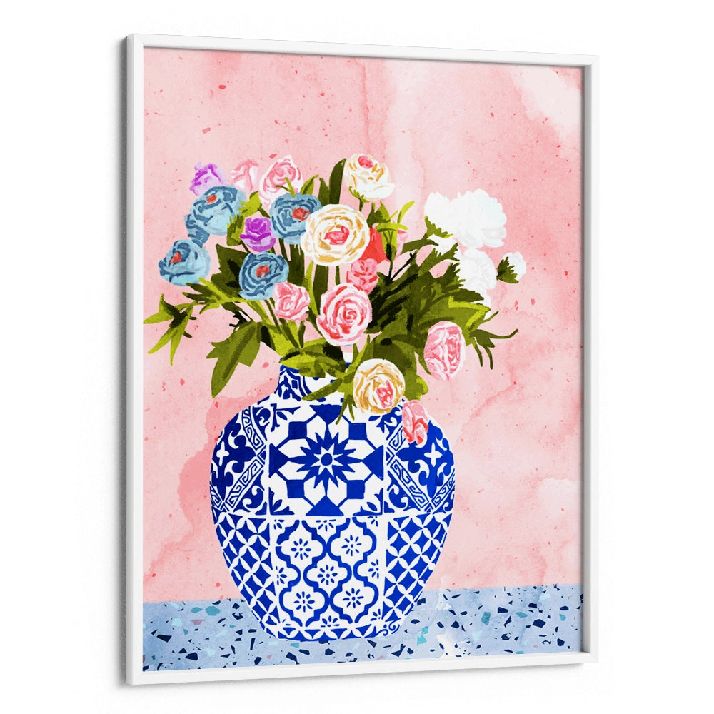 Ceramic Planter Botanical Canvas Painting - XS / Matte Paper / Rolled Art - Nook At You