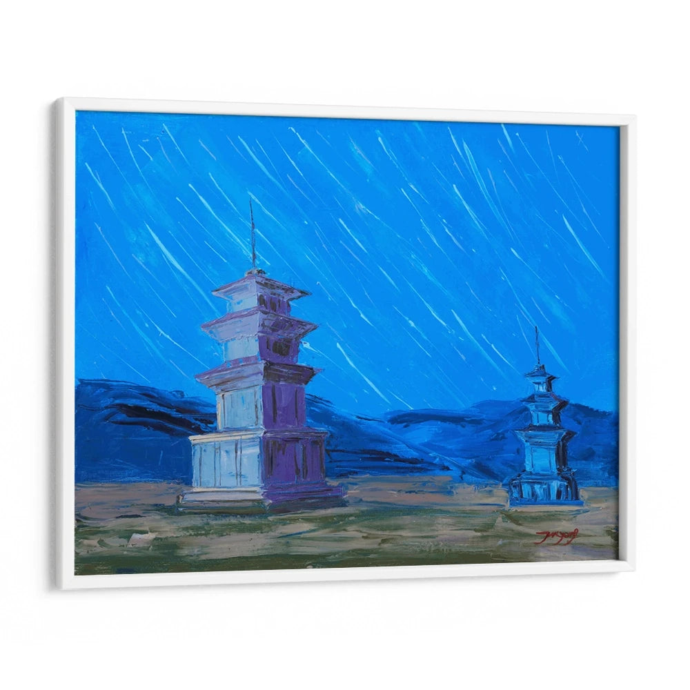 Ancient Pagodas Night Sky Landscape Wall Art Poster - XS / Matte Paper / Rolled Art - Nook At You