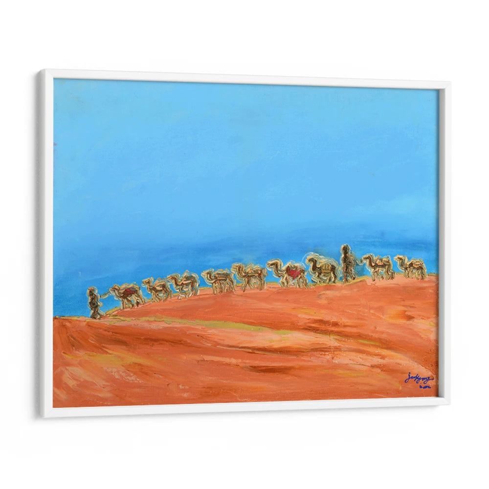 Desert Camel Caravan Landscape Wall Art Poster - XS / Matte Paper / Rolled Art - Nook At You