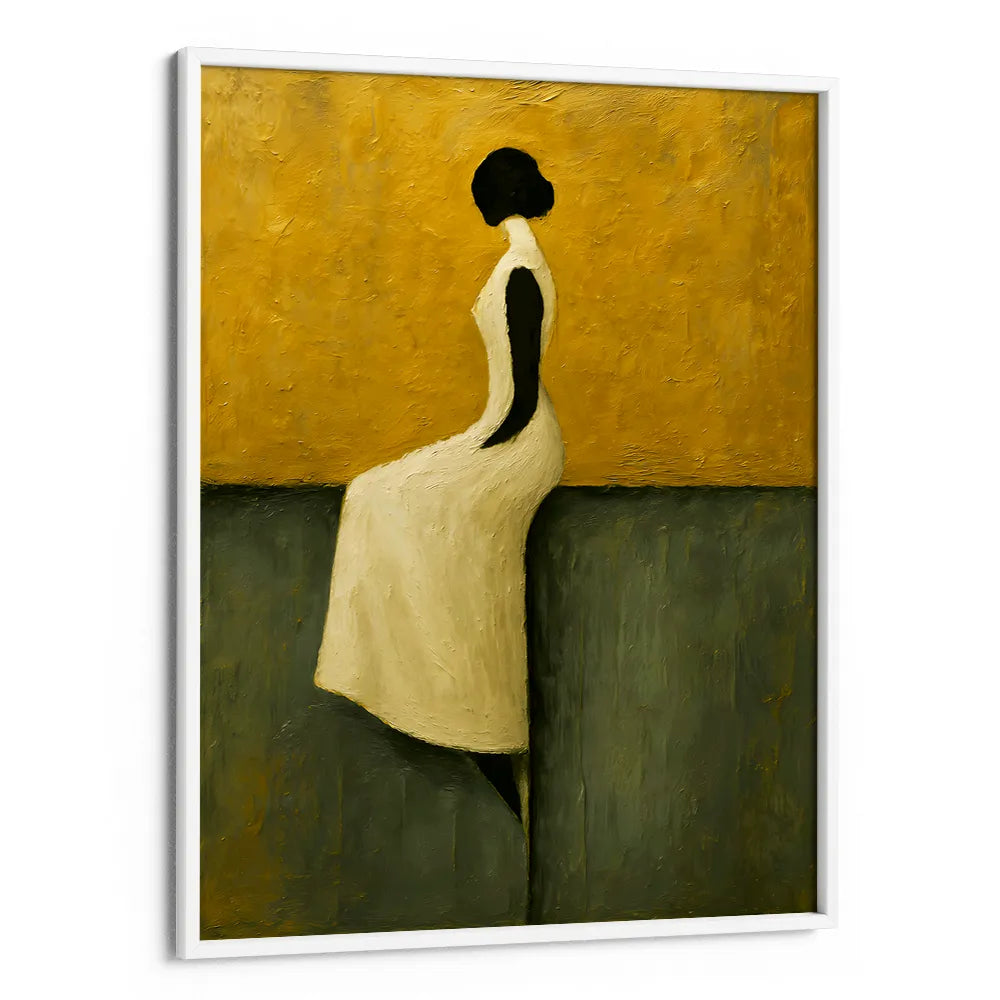 Elegant Woman Sitting Abstract Wall Art - XS / Matte Paper / Rolled Art - Nook At You