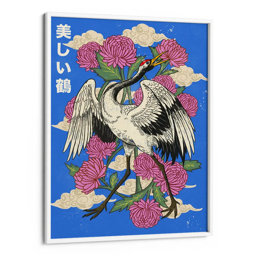 Japanese Crane Blooms Canvas Wall Art - XS / Matte Paper / Rolled Art - Nook At You