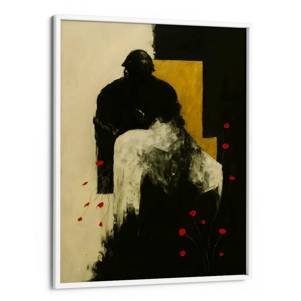 Abstract Couple Poppies Wall Art For Living Room - XS / Matte Paper / Rolled Art - Nook At You