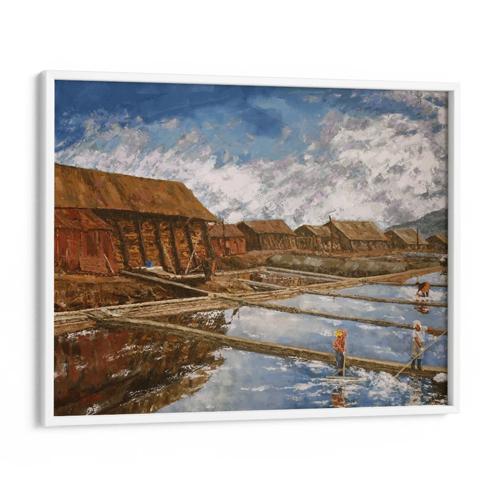 Traditional Saltworks Scene Landscape Poster - XS / Matte Paper / Rolled Art - Nook At You