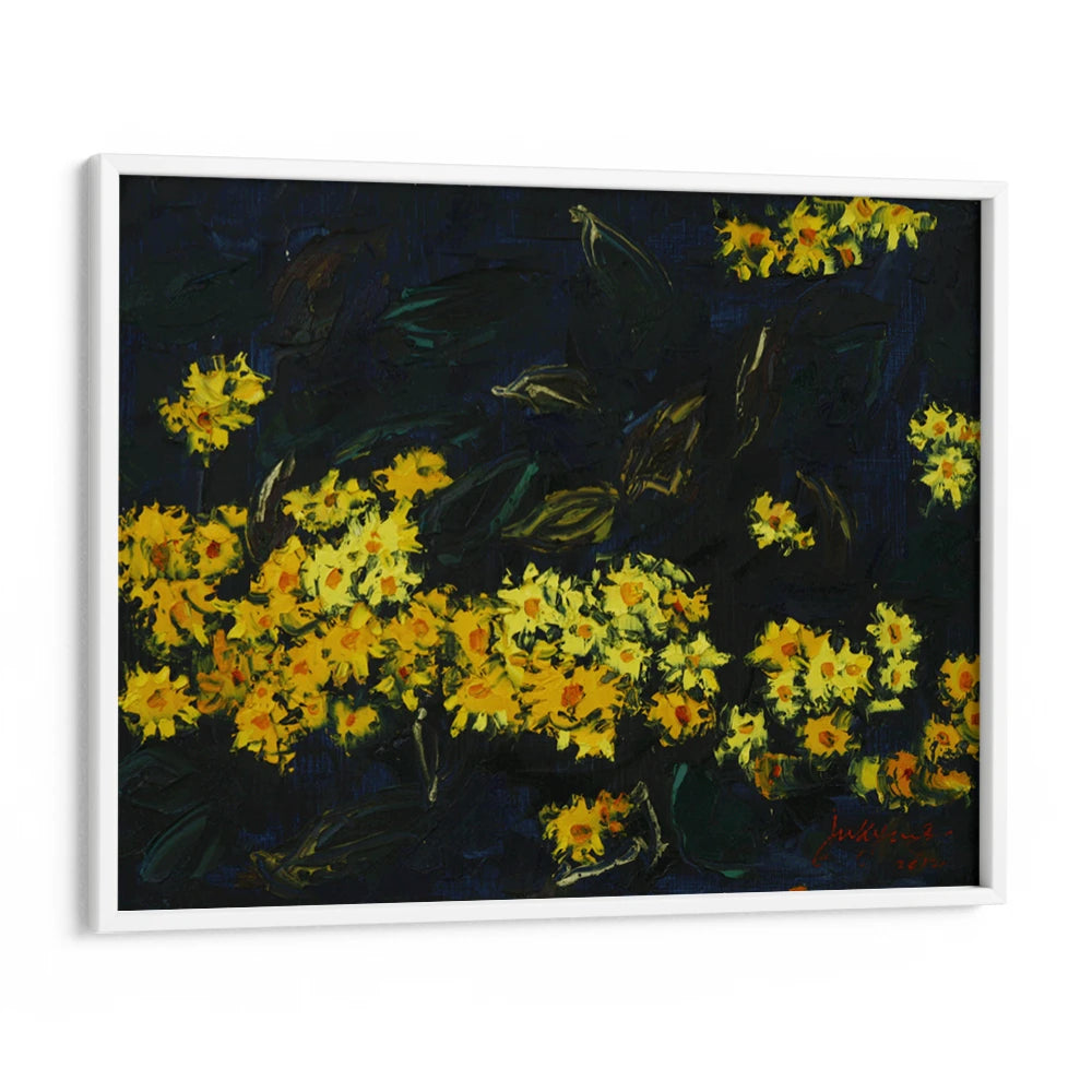 Night Garden Glow Botanical Painting For Living Room - XS / Matte Paper / Rolled Art - Nook At You