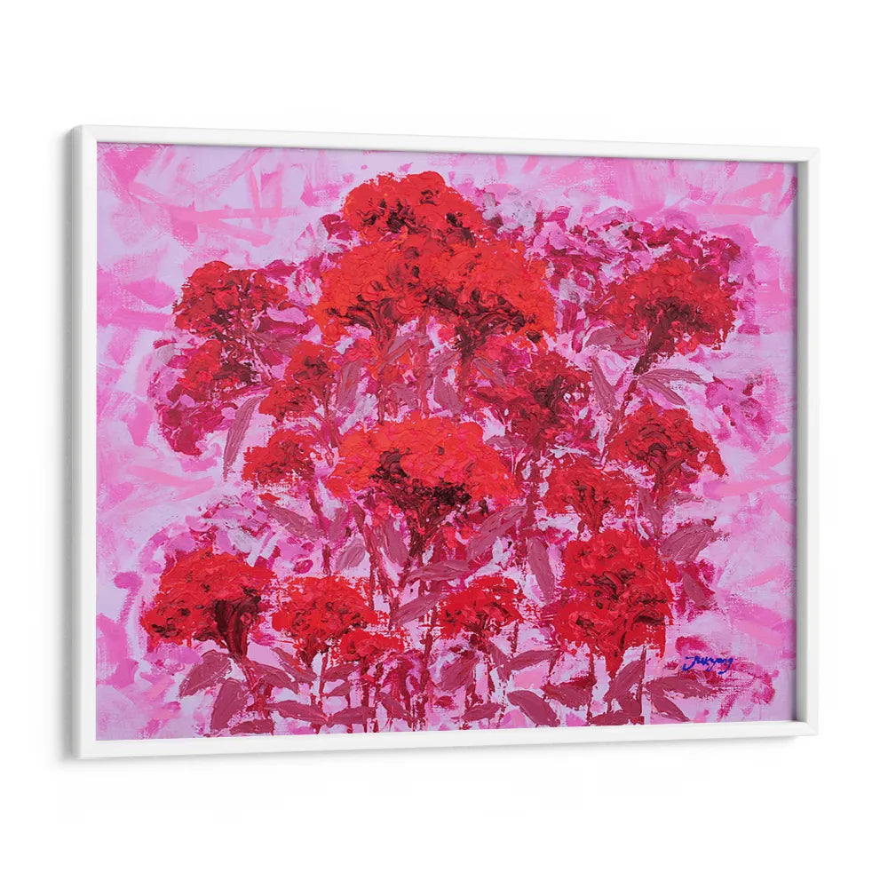 Vibrant Red Floral Garden Botanical Wall Art Print - XS / Matte Paper / Rolled Art - Nook At You