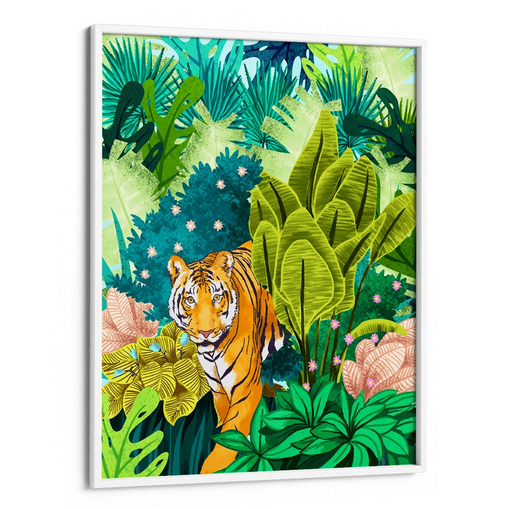 Jungle Tiger Botanical Art Prints - XS / Matte Paper / Rolled Art - Nook At You