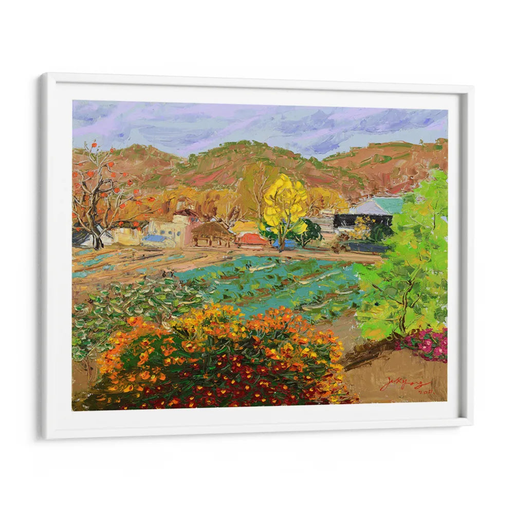 Vibrant Autumn Countryside Landscape Wall Art Print - XS / Matte Paper / Rolled Art - Nook At You