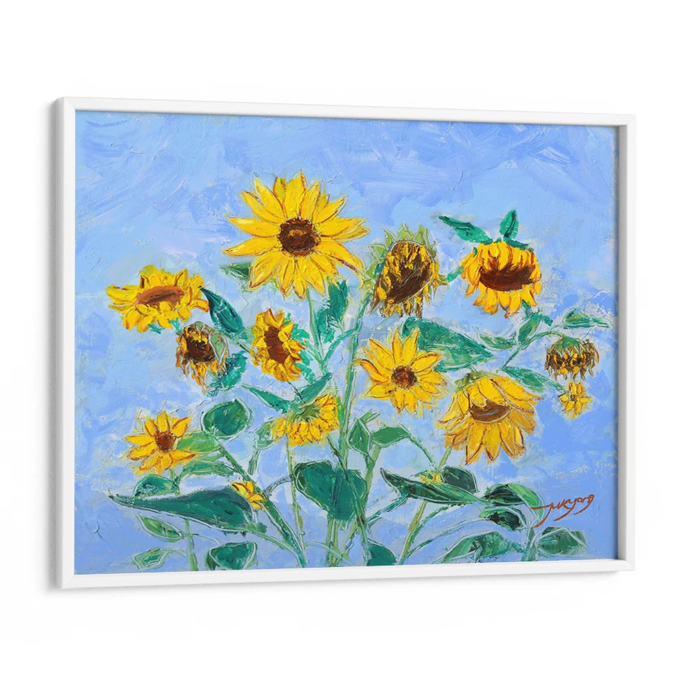 Golden Sunflowers Botanical Painting - XS / Matte Paper / Rolled Art - Nook At You
