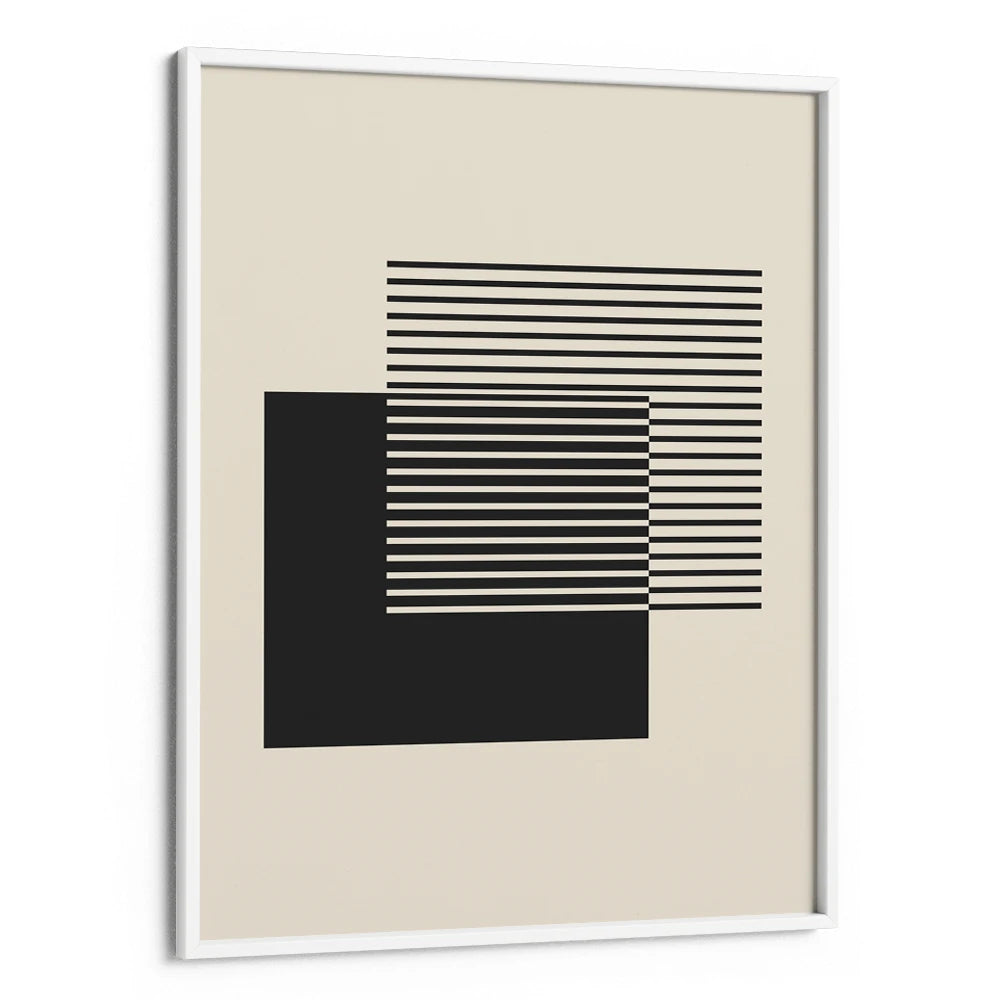 Layered Geometric Contrast Wall Art For Living Room - XS / Matte Paper / Rolled Art - Nook At You