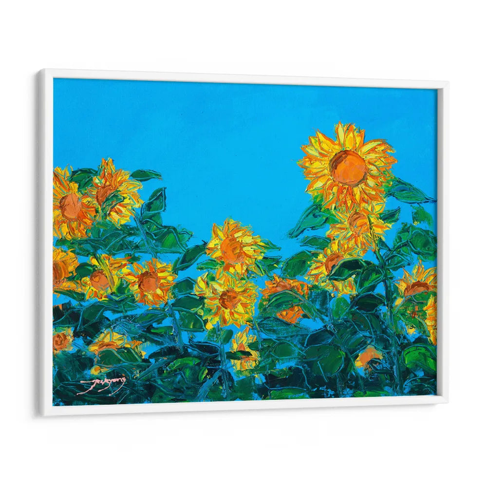 Vibrant Sunflower Field Floral Wall Art - XS / Matte Paper / Rolled Art - Nook At You