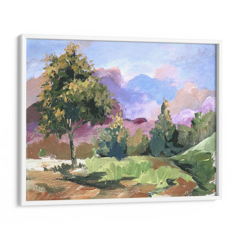 Pastel Cloudscape Tree Landscape Painting - XS / Matte Paper / Rolled Art - Nook At You