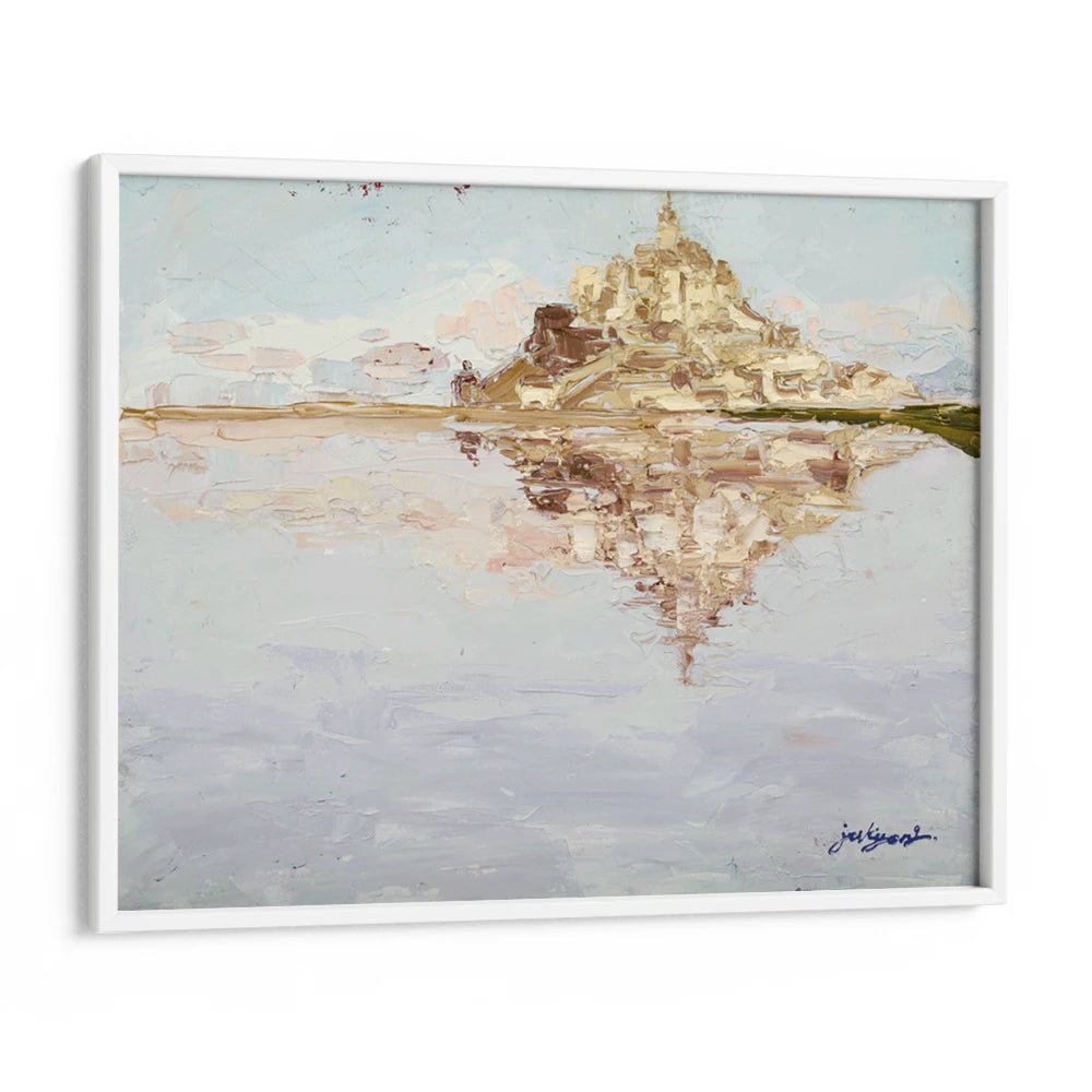 Mont Saint Michel Reflection Landscape Wall Art - XS / Matte Paper / Rolled Art - Nook At You