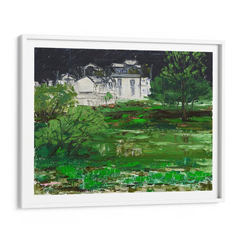 Waterside Mansion Reflections Landscape Wall Art - XS / Matte Paper / Rolled Art - Nook At You
