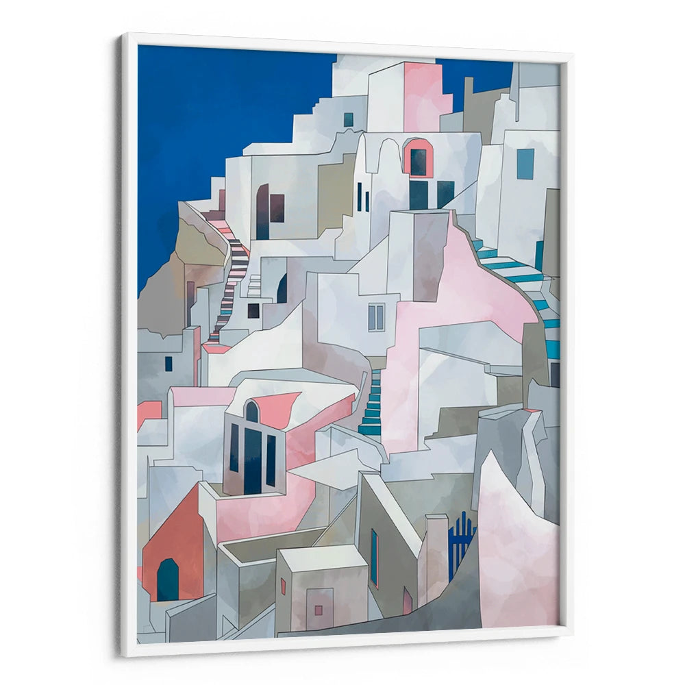 Santorini Modern Living Room Wall Art - XS / Matte Paper / Rolled Art - Nook At You