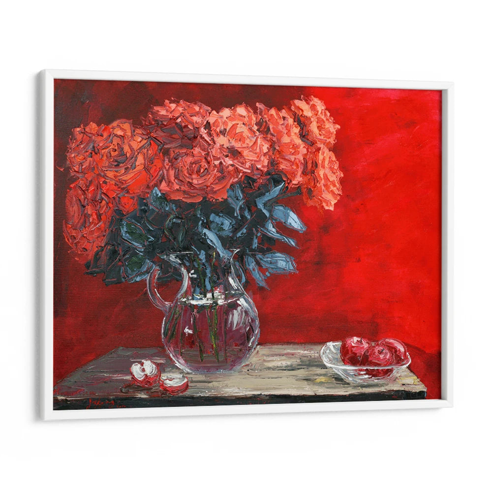 Vibrant Roses and Apples Botanical Art Poster - XS / Matte Paper / Rolled Art - Nook At You