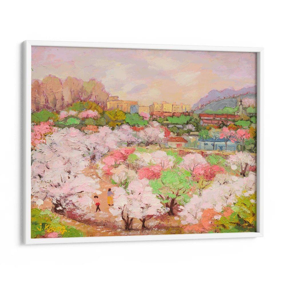 Spring Blossom Cityscape Canvas Landscape Wall Art - XS / Matte Paper / Rolled Art - Nook At You