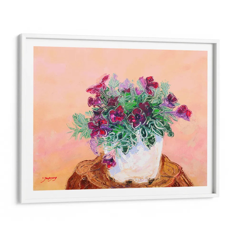 Vibrant Potted Flowers Floral Canvas Wall Art - XS / Matte Paper / Rolled Art - Nook At You