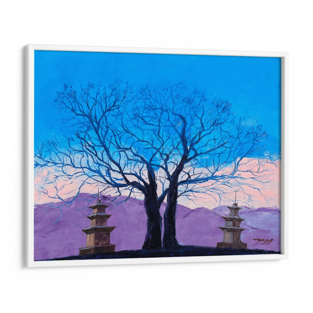 Serene Pagoda Landscape Wall Art Poster For Living Room - XS / Matte Paper / Rolled Art - Nook At You