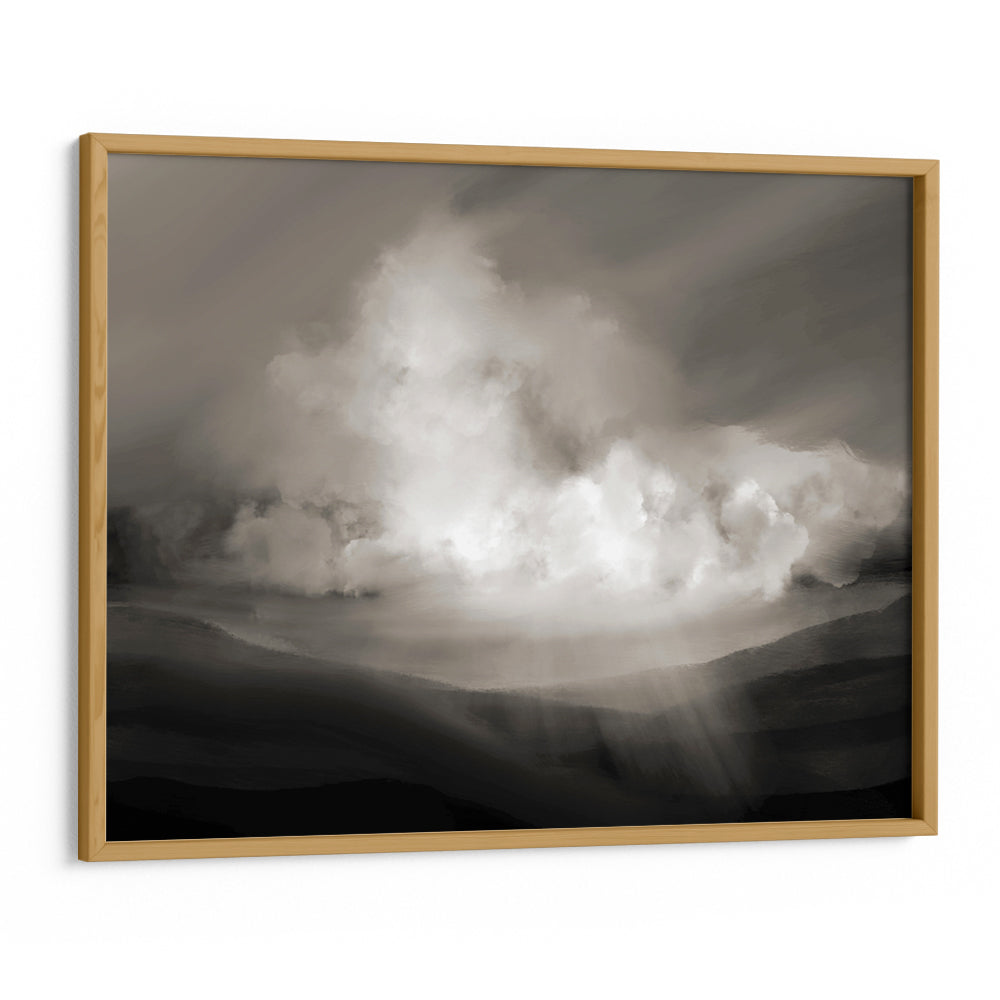 Celestial Drift – Moody Grey Landscape Abstract Art - XS / Matte Paper / Rolled Art - Nook At You