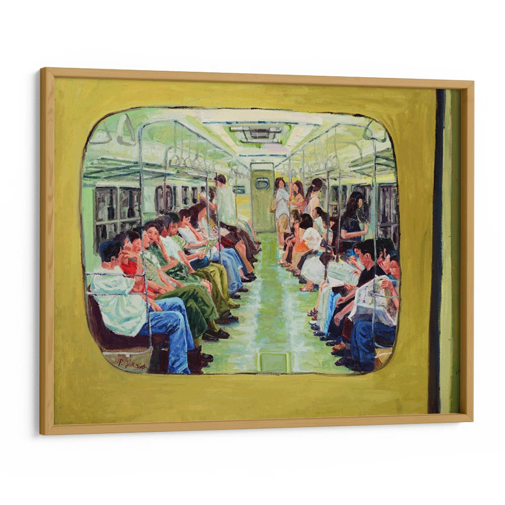 Green Subway Journey Landscape Wall Art - XS / Matte Paper / Rolled Art - Nook At You