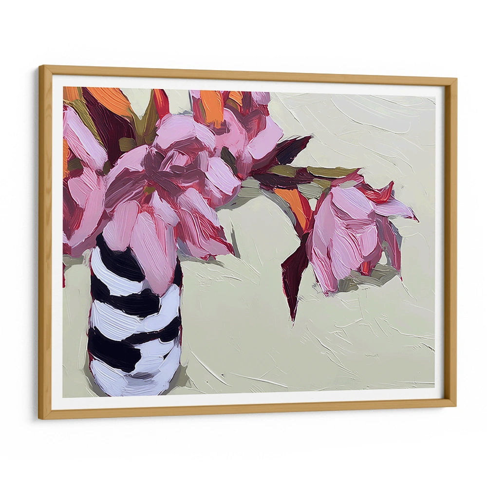 Pink Flowers Botanical Canvas Painting - XS / Matte Paper / Rolled Art - Nook At You