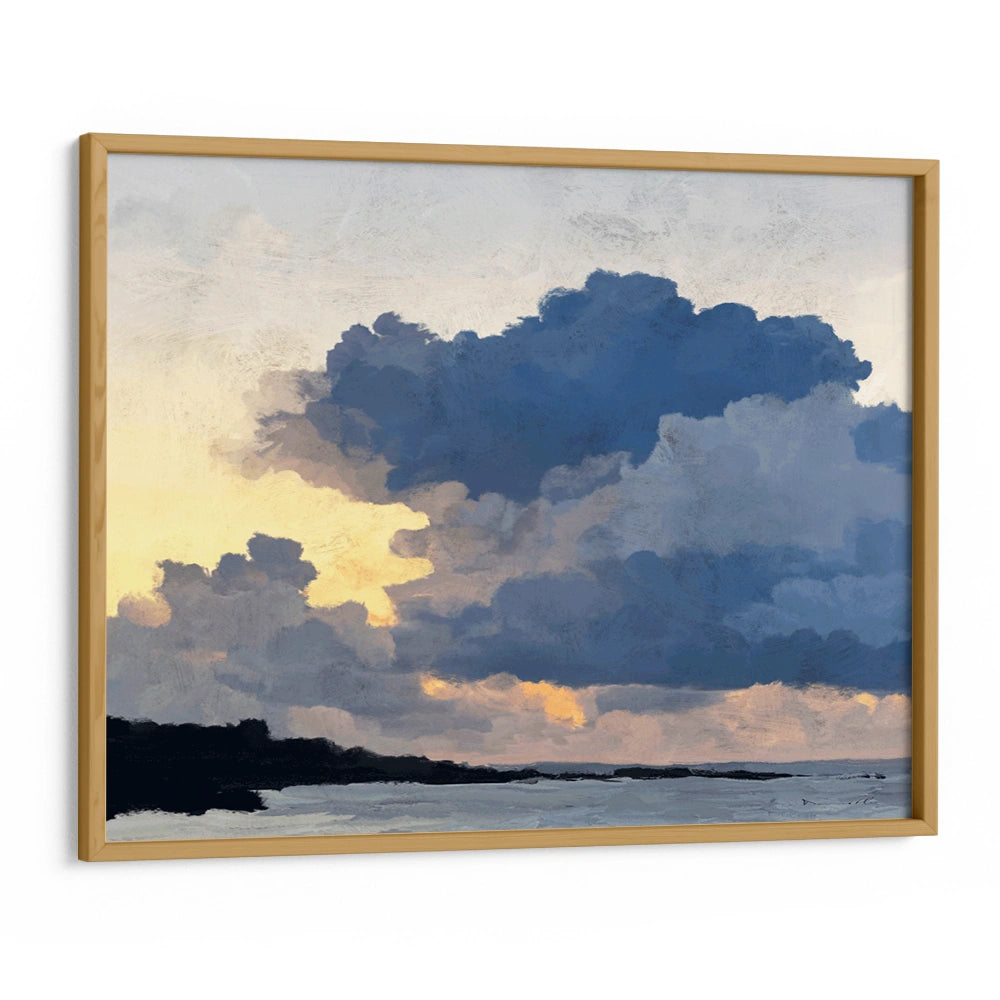 Porthmeor Sunset Horizontal Landscape Painting for Living Room - XS / Matte Paper / Rolled Art - Nook At You