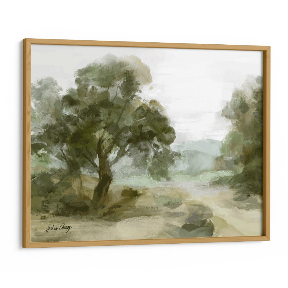 Misty Valley Path Landscape Painting - XS / Matte Paper / Rolled Art - Nook At You