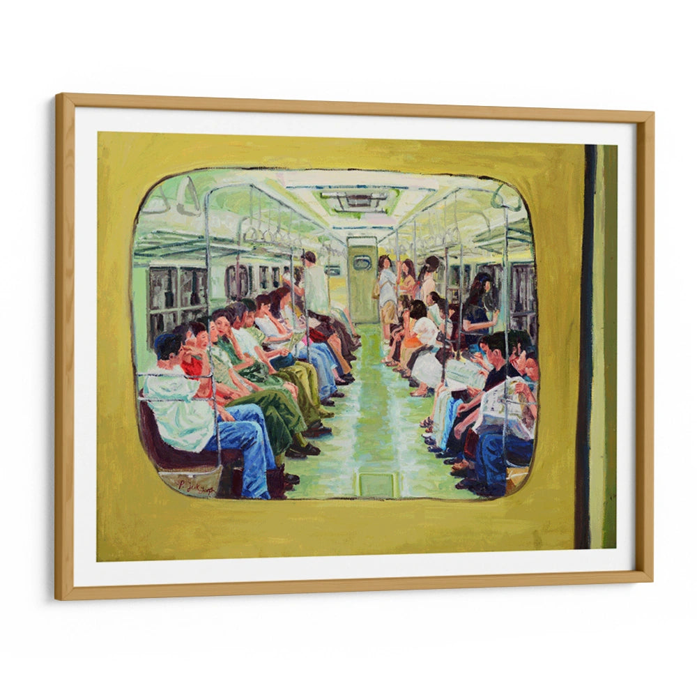 Green Subway Journey Landscape Wall Art - XS / Matte Paper / Rolled Art - Nook At You