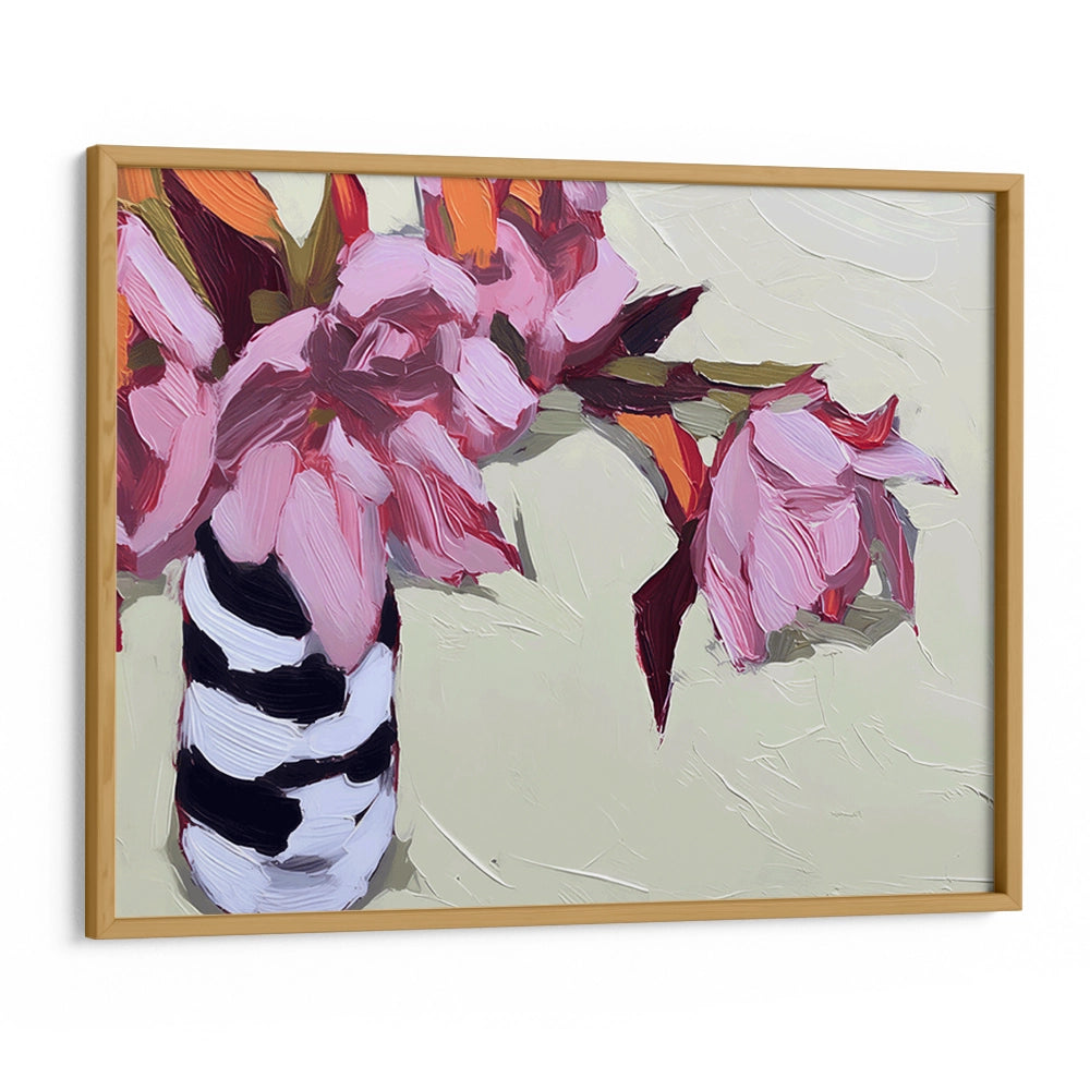 Pink Flowers Botanical Canvas Painting - XS / Matte Paper / Rolled Art - Nook At You