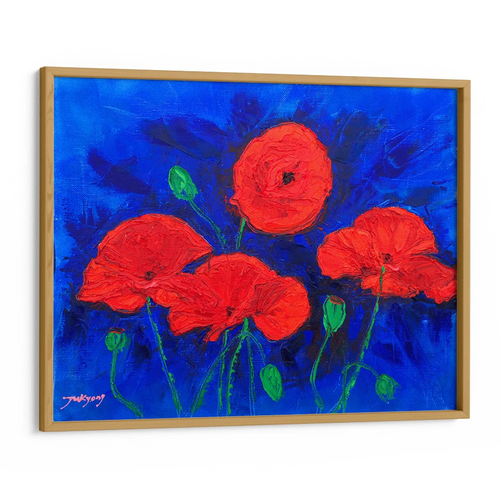 Vibrant Red Poppies Botanical Wall Art For Living Room - XS / Matte Paper / Rolled Art - Nook At You