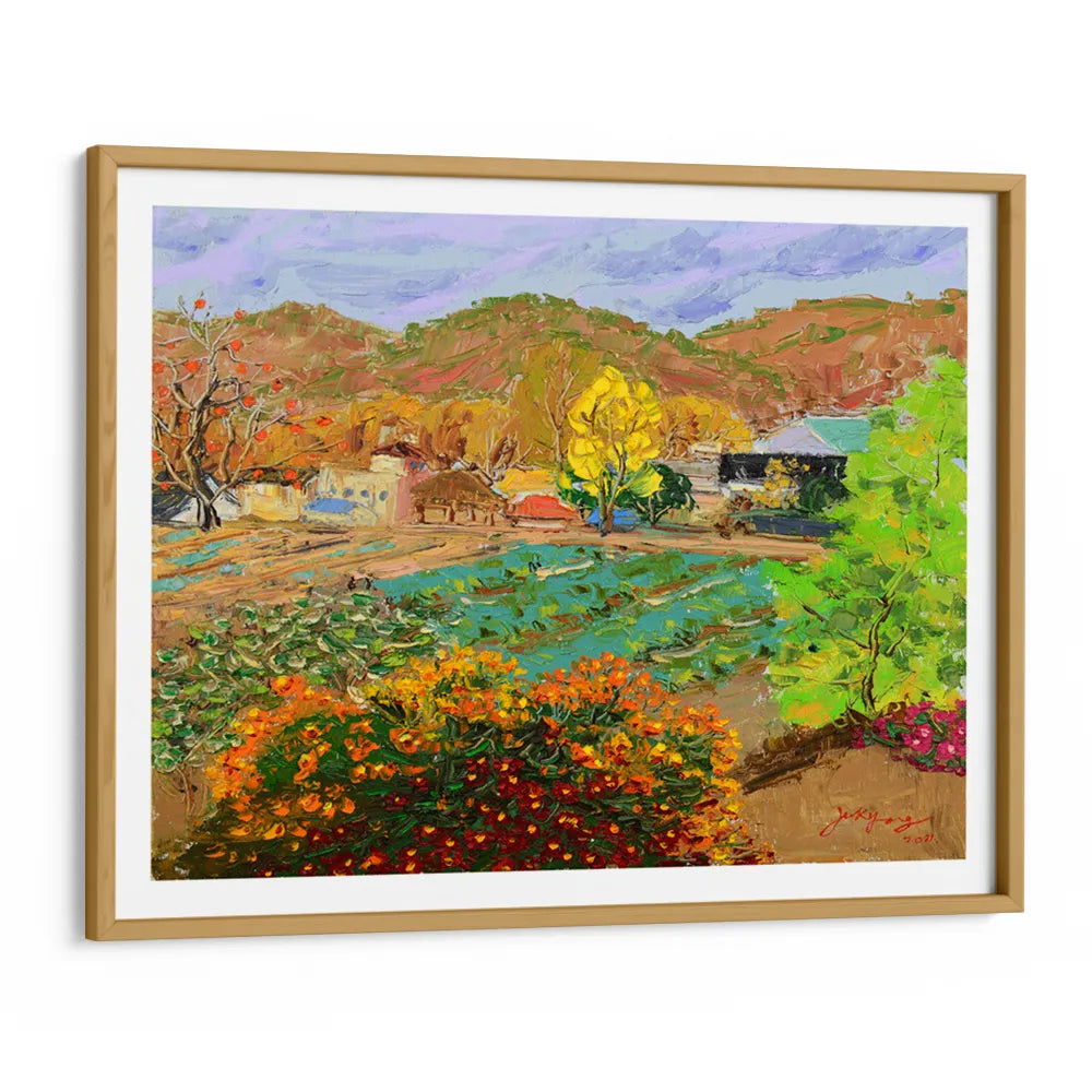 Vibrant Autumn Countryside Landscape Wall Art Print - XS / Matte Paper / Rolled Art - Nook At You