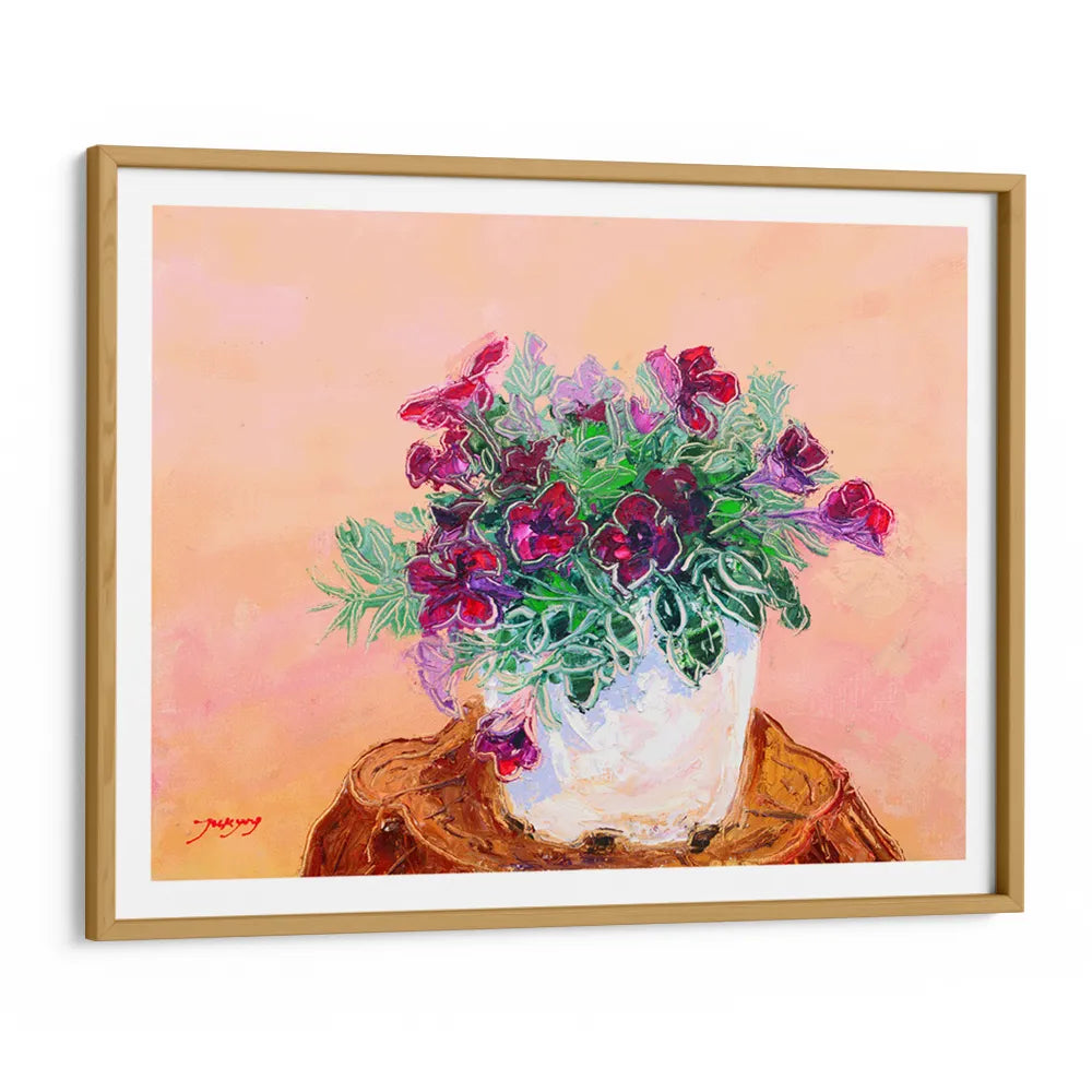 Vibrant Potted Flowers Floral Canvas Wall Art - XS / Matte Paper / Rolled Art - Nook At You