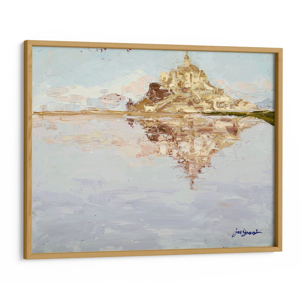 Mont Saint Michel Reflection Landscape Wall Art - XS / Matte Paper / Rolled Art - Nook At You