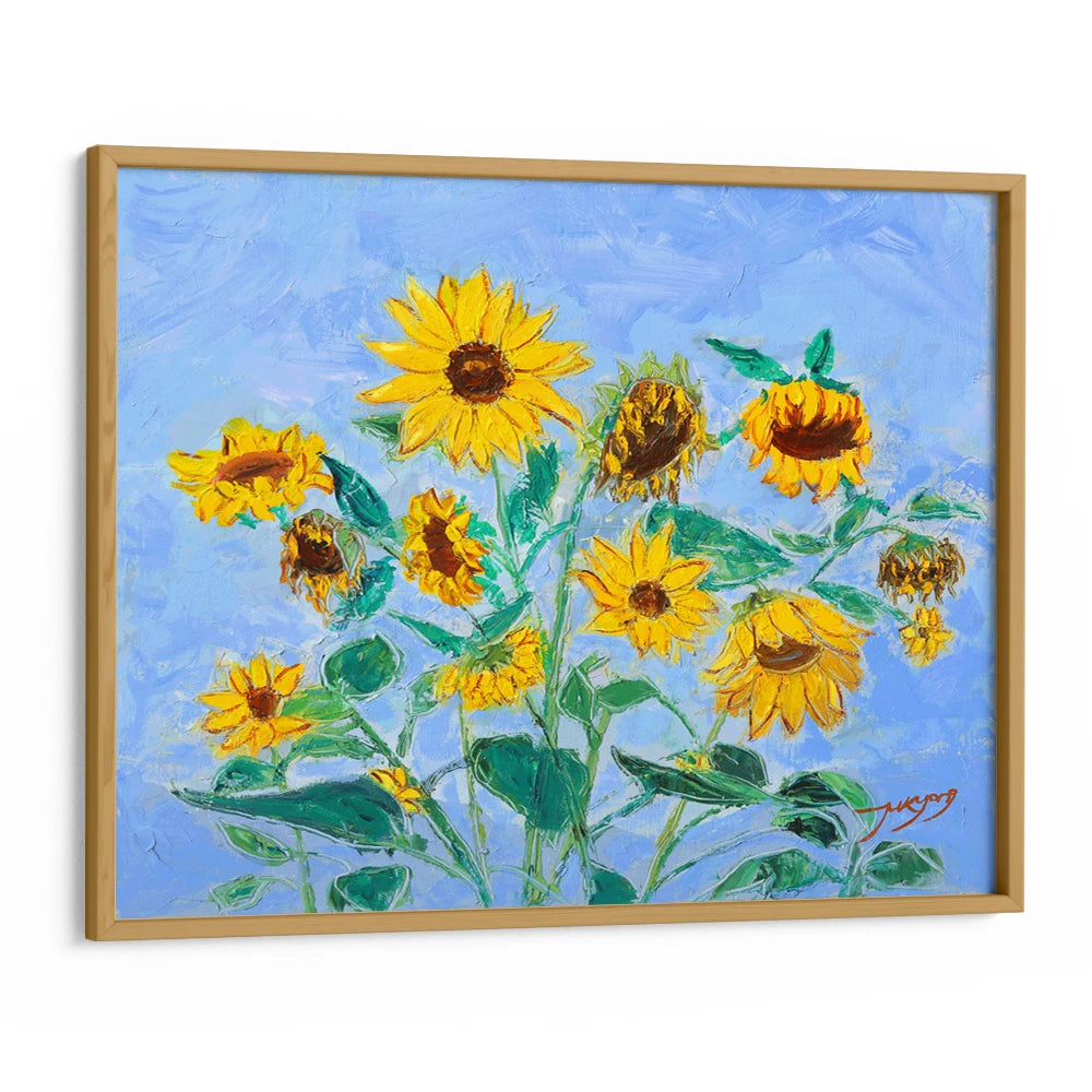Golden Sunflowers Botanical Painting - XS / Matte Paper / Rolled Art - Nook At You