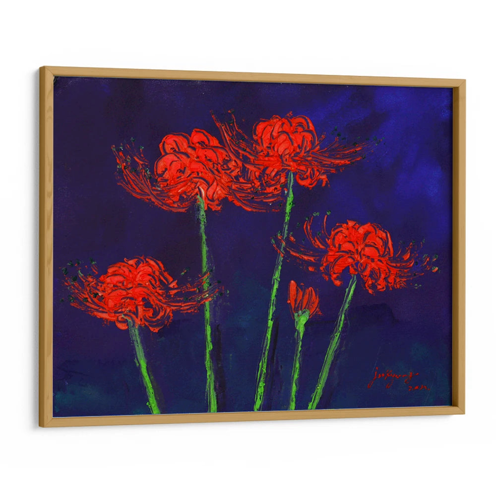 Vibrant Red Spider Lilies Botanical Painting - XS / Matte Paper / Rolled Art - Nook At You