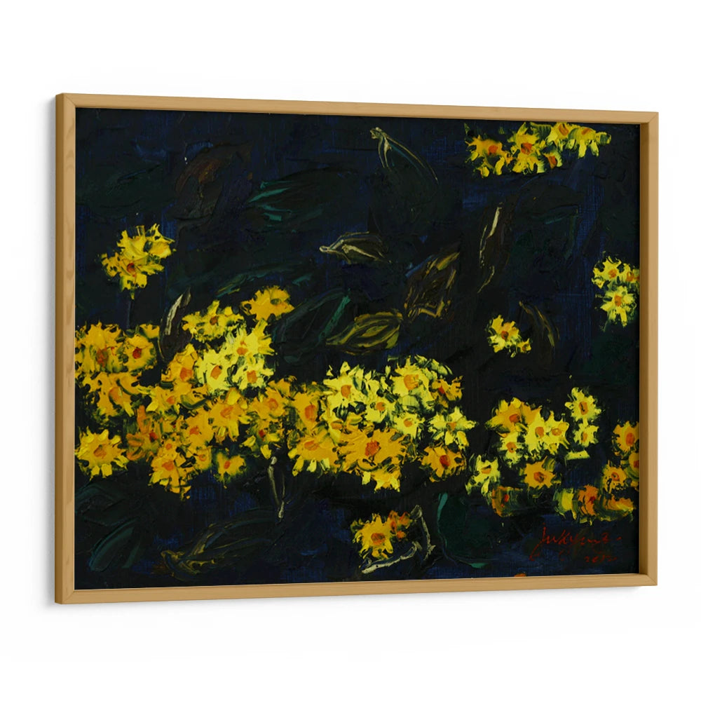Night Garden Glow Botanical Painting For Living Room - XS / Matte Paper / Rolled Art - Nook At You