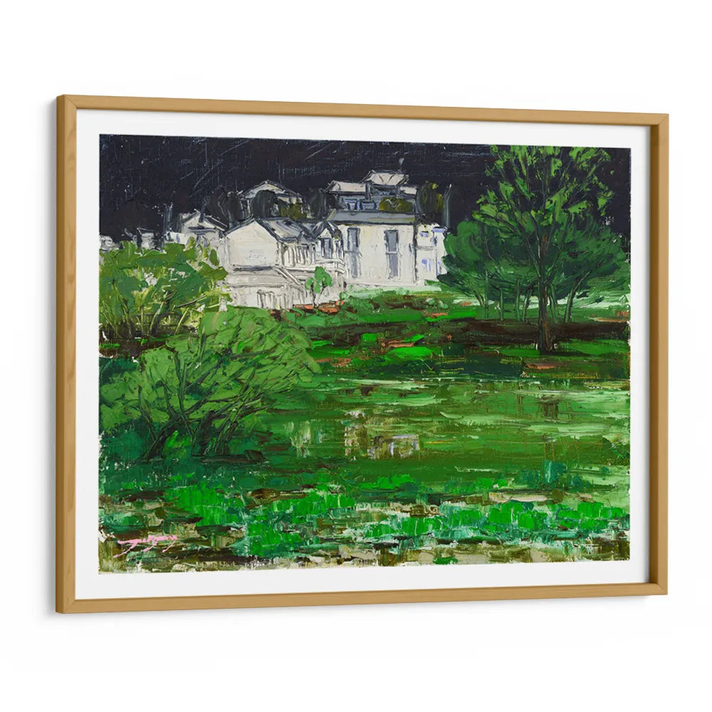 Waterside Mansion Reflections Landscape Wall Art - XS / Matte Paper / Rolled Art - Nook At You