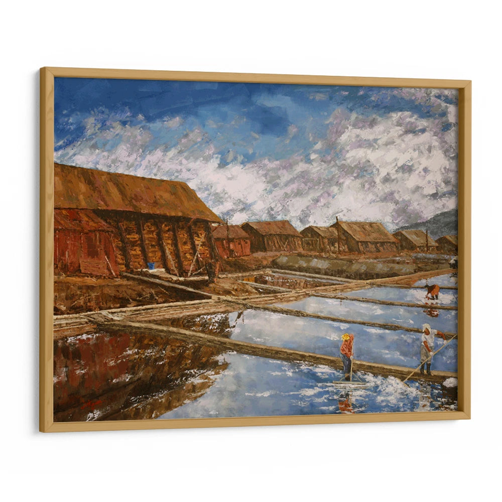 Traditional Saltworks Scene Landscape Poster - XS / Matte Paper / Rolled Art - Nook At You