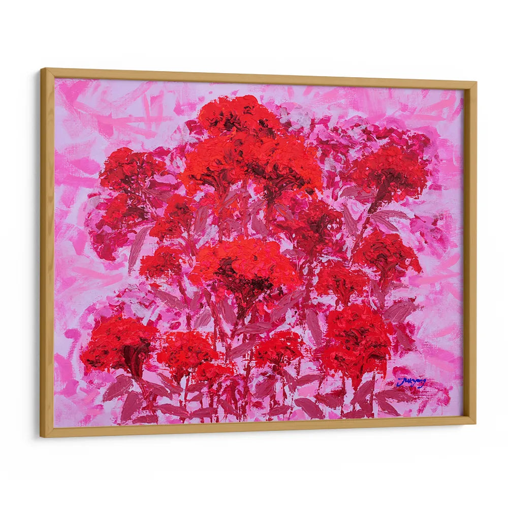 Vibrant Red Floral Garden Botanical Wall Art Print - XS / Matte Paper / Rolled Art - Nook At You