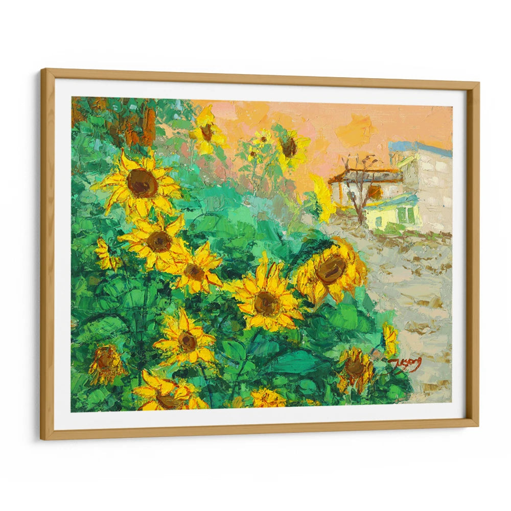 Sunflowers and City Botanical Wall Art Poster - XS / Matte Paper / Rolled Art - Nook At You