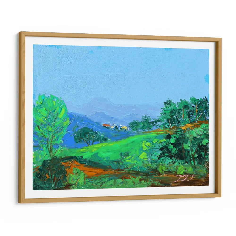 Vibrant Green Hills Landscape Wall Art Poster - XS / Matte Paper / Rolled Art - Nook At You