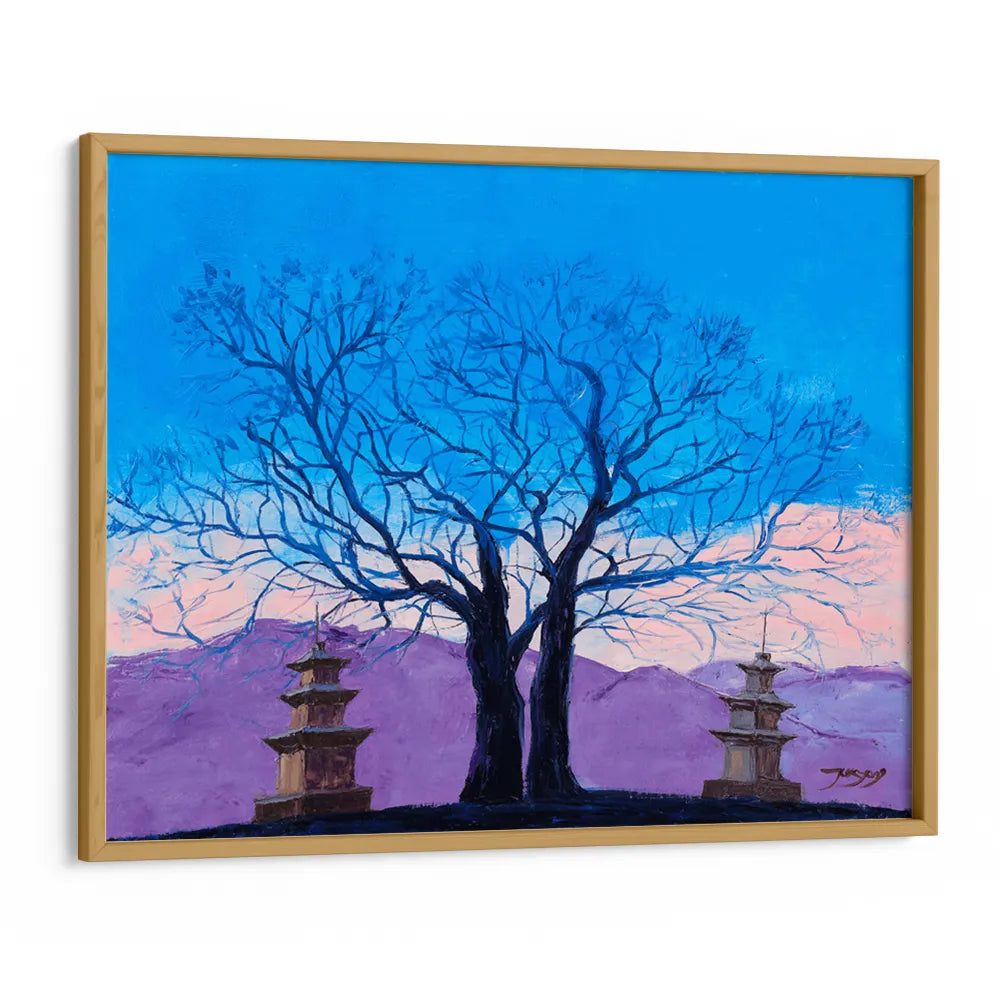 Serene Pagoda Landscape Wall Art Poster For Living Room - XS / Matte Paper / Rolled Art - Nook At You