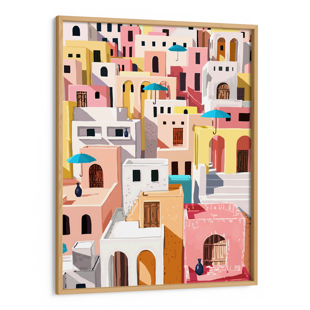 Pastel Cityscape Canvas Painting - XS / Matte Paper / Rolled Art - Nook At You