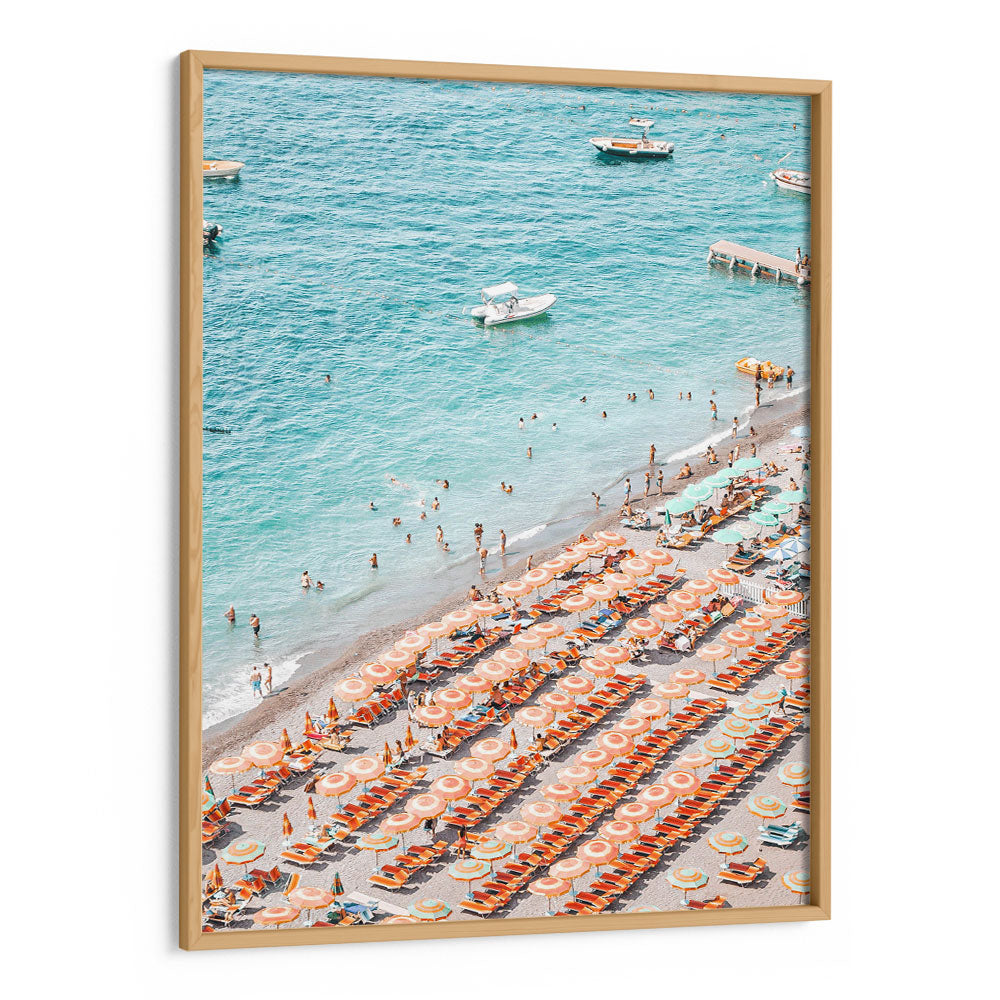 Positano Beach Landscape Art Print (Vertical) - XS / Matte Paper / Rolled Art - Nook At You