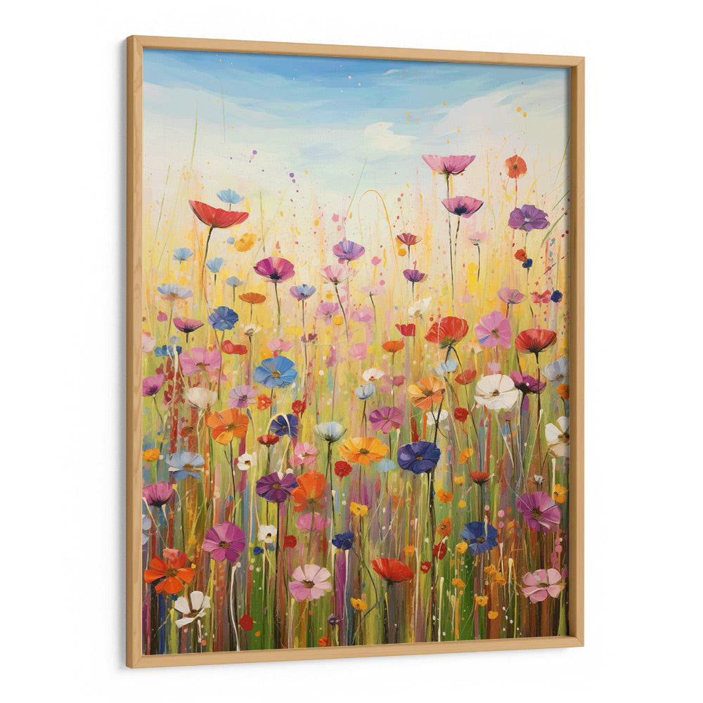 Wildflower Meadow Abstract Painting - XS / Matte Paper / Rolled Art - Nook At You