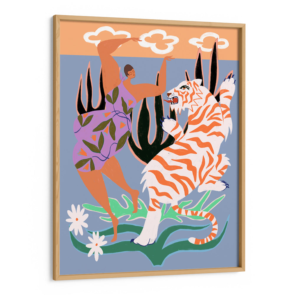 Dance with a Tiger 2 Art Print - 5XL / Canvas / Rolled Art - Nook At You