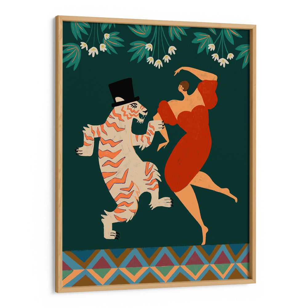 Dance with a Tiger Wall Art Print - 5XL / Canvas / Rolled Art - Nook At You